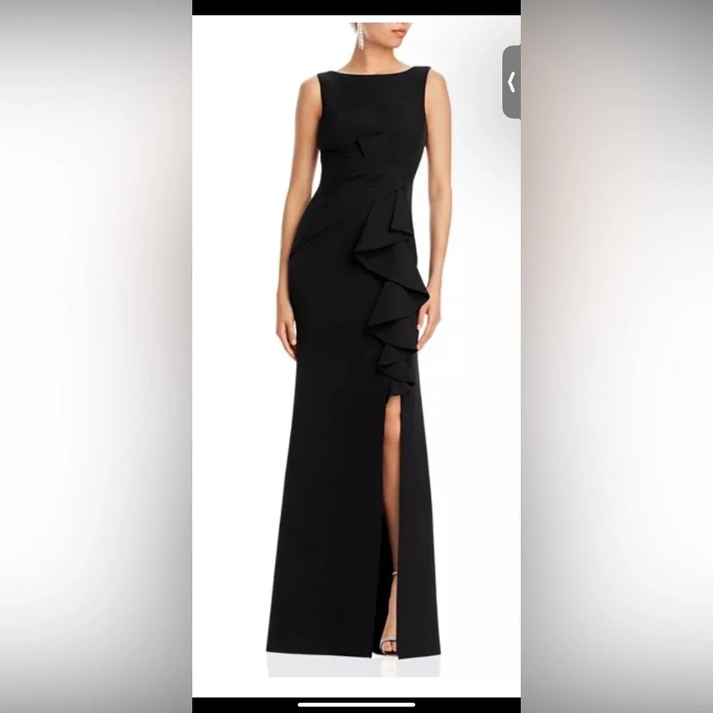 ELIZA J: Ruffle Front Gown size 4 - Picture 4 of 16